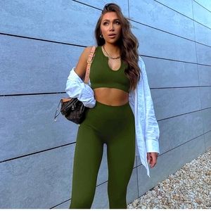 High Waisted 2 Piece Yoga Legging Set